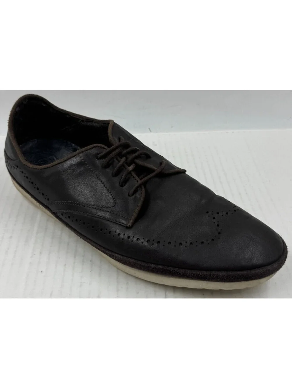 UGG Energ Cali Men's Dress Shoes 12 Brown Leather Lace Up Wingtip Oxford 1090413